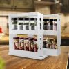 Rack Storage Slide Cabinet Organiser Pantry Kitchen Shelf Spice Jars Can Holder