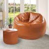 Bean Bag Chair Cover Home Game Seat Lazy Sofa Cover Large With Foot Stool