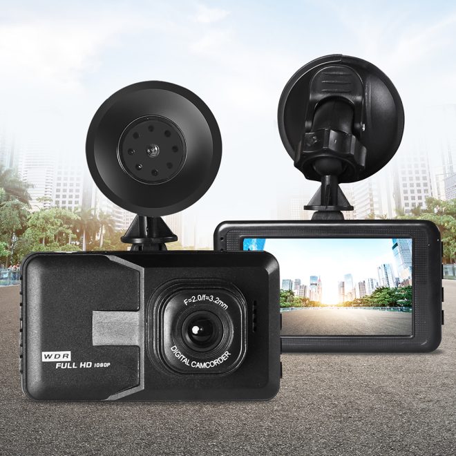 Car Dash Camera Cam 1080P FHD 3″LCD Video DVR Recorder Camera Night Vision Kit