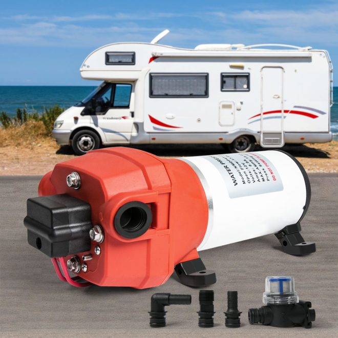 Caravan Water Pump 40PSI Pressure 12V Self-priming Rv Camper Boat Camping 17Lpm