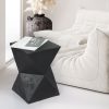 Coshocton Side Table Terrazzo Geometric Shape Magnesia Stool Stone Style Top 35cm