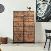 Storage Cabinet Tower Chest of Drawers Dresser Tallboy Drawer Retro Brown