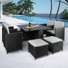 9PCS Outdoor Table Chair Set Patio Furniture Dining Setting Garden Lounge