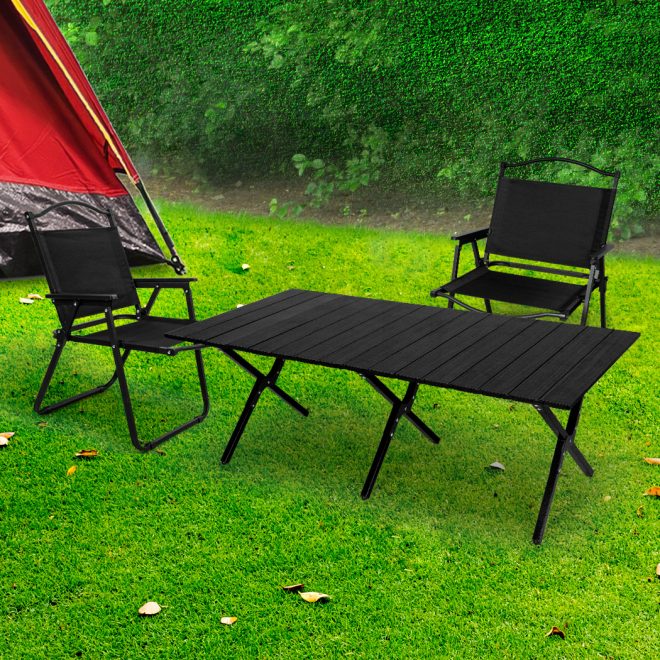 Folding Camping Table Chair Set Portable Picnic Outdoor Foldable Chairs