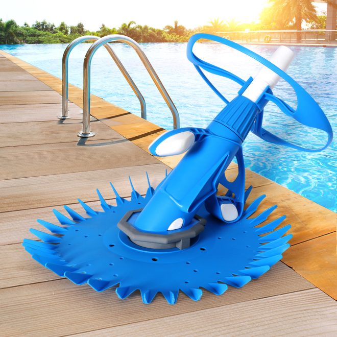 Swimming Pool Cleaner Automatic Floor Climb Wall Vacuum Hose 10M Suction Blue