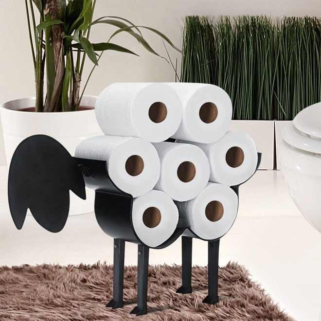 Paper Holder Toilet  Roll Tissue Sheep Storage Bathroom Organizer