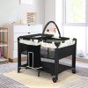 Baby Cot Bed Crib Portable Bassinet Safety Rails Fence Foldable Travel