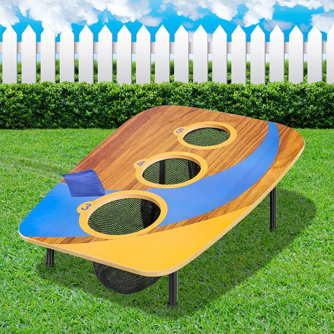 Kids Bean Bag Toss Game Set Children Wooden Outdoor Toys Theme Party