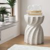 Endrick Side Table  Terrazzo Hourglass Shape Magnesia Stool Stone Style Top 35cm