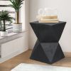 Coshocton Side Table Terrazzo Geometric Shape Magnesia Stool Stone Style Top 35cm