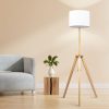 Tripod Floor Lamp Wooden Modern Reading Light Adjustable Night Home Decor