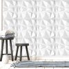 12Pcs 3D PVC Wall Panels EcoFriendly Paintable Home Background Decor 50x50cm