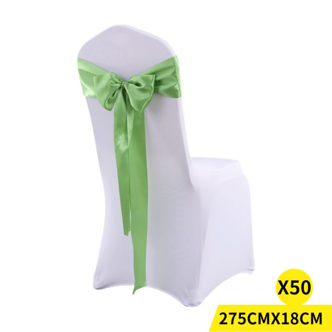 50x Satin Chair Sashes Cloth Cover Wedding Party Event Decoration Table Runner