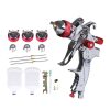 Spray Gun Paint Gun Kit HVLP Gravity Feed Air 3 Nozzles1.4mm 1.7mm 2mm Tips