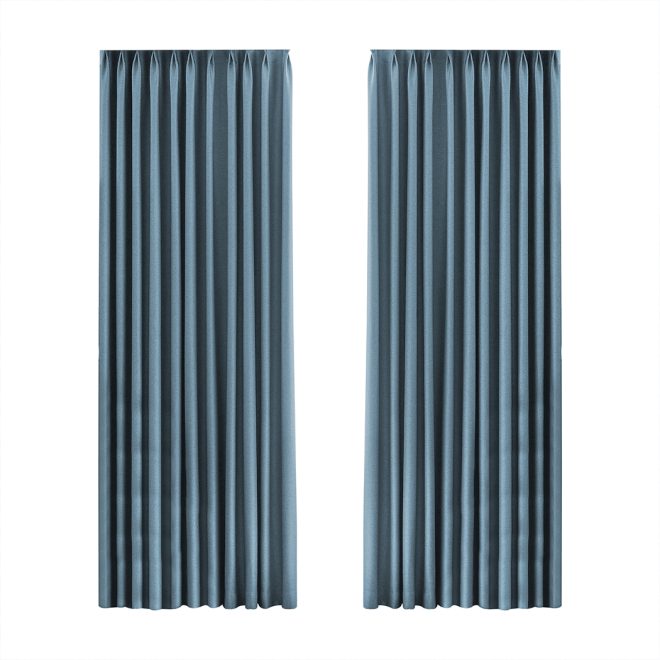 2XBlockout Curtains Chenille  Blackout Draperies Eyelet Day 132×250 Blue