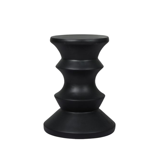 Baird Side Table Geometric Chess Shape Magnesia Stool Stone Style Top 31cm