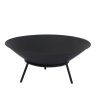 2IN1 Steel Fire Pit Bowl Firepit Garden Outdoor Patio Fireplace Heater 70cm