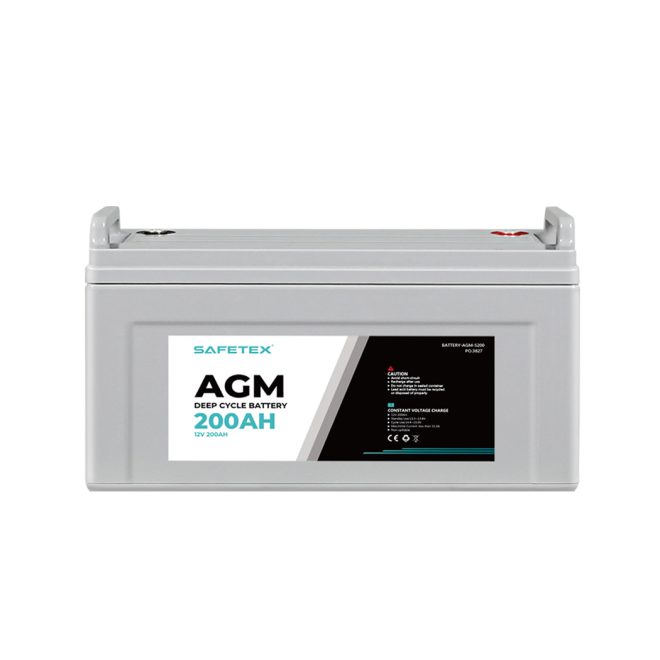 12V 200Ah AGM Deep Cycle Lead Acid SLA Battery Solar Caravan Camping