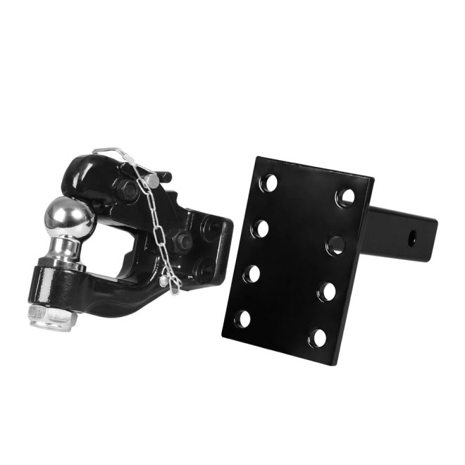 8Ton Pintle Hook Tow Bar Hitch Ball Combo Receiver Arm Trailer 4WD Caravan