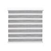 Blackout Zebra Roller Blind Curtains Double Window Sunshade 210×210 Grey