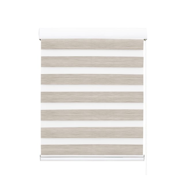 Blackout Zebra Roller Blind Curtains Double Window Sunshade 90×210 White