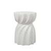 Endrick Side Table  Terrazzo Hourglass Shape Magnesia Stool Stone Style Top 35cm