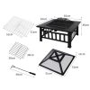 3IN1 Fire Pit BBQ Grill Pits Outdoor Patio Garden Heater Fireplace BBQS Grills