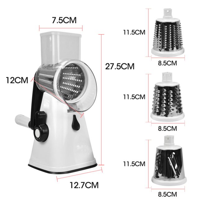 Kitchen Multifunction Vegetable Food Manual Rotary Grater Chopper Slicer Cutter