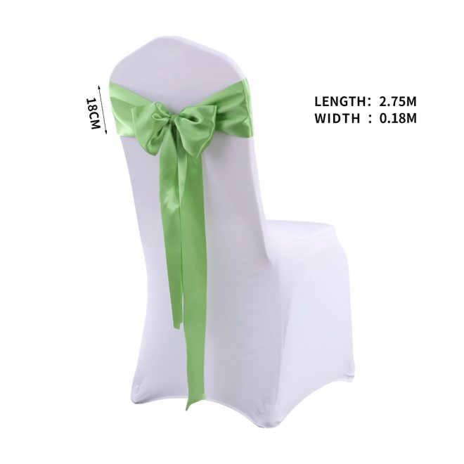 50x Satin Chair Sashes Cloth Cover Wedding Party Event Decoration Table Runner