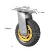 Castor Wheels Heavy Duty 4X 6″ 150mm Swivel Silent Caster 2 Brakes 1000KG Load