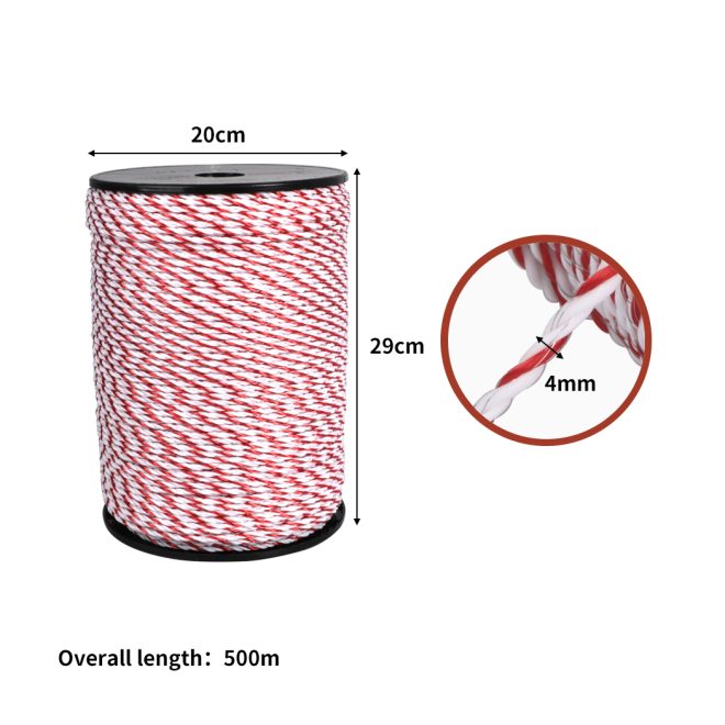 Electric Fence Wire Polywire 500M Roll Stainless Steel Temporary Fencing