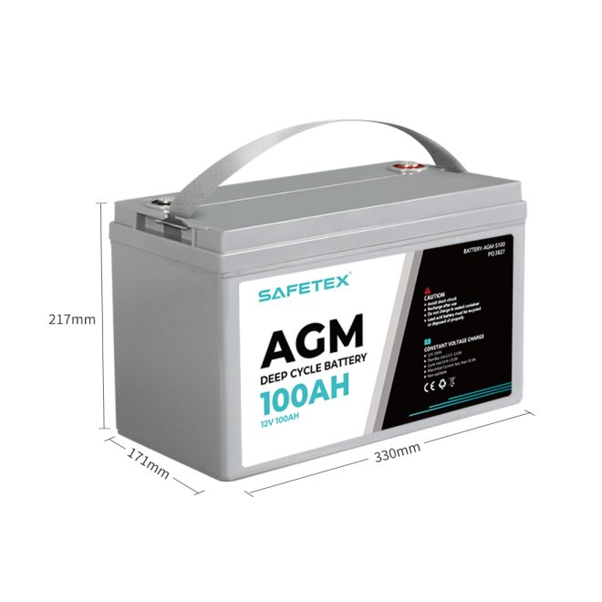 12V 100Ah AGM Deep Cycle Lead Acid SLA Battery Solar Caravan Camping