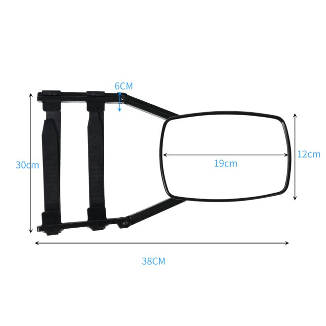 2x Towing Mirrors Caravan Universal Fit Clamp Multi Trailer Car Truck Vehicle