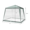 Pop Up Marquee Gazebo 3x3m Outdoor Canopy Wedding Tent Mesh Side Wall