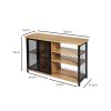 Industrial Bar Cabinet Wine Steamrack Glasses Farmhouse Adjustable 120CM