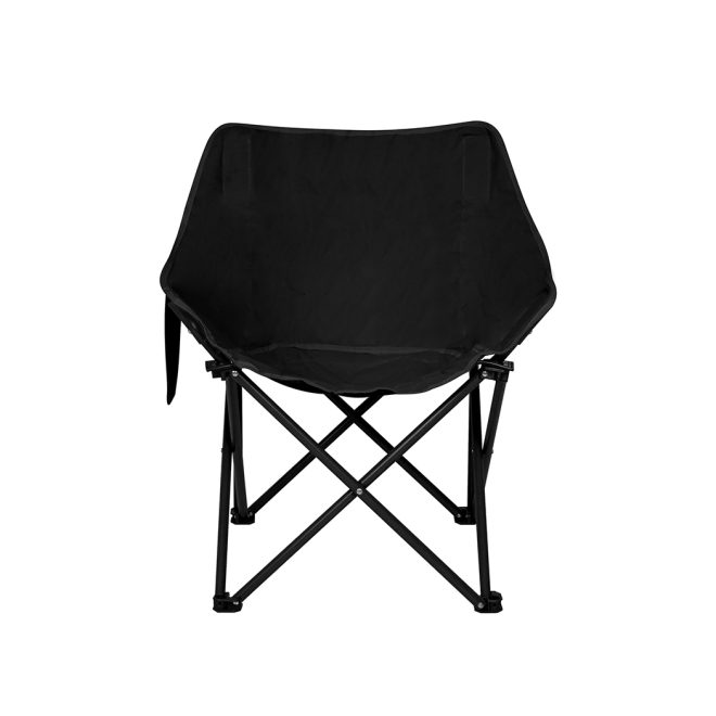 Folding Camping Moon Chair Lightweight Outdoor Chairs Portable Seat Black