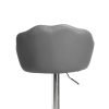 2x Bar Stools Kitchen Gas Lift Stool Chair Swivel Barstools Leather Grey