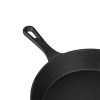 Non Stick Frying Pan Set 3PCS Cast Iron Steak Skillet BBQ Cookware Frypan