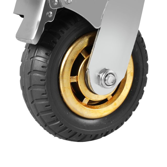 Castor Wheels Heavy Duty 4X 6″ 150mm Swivel Silent Caster 2 Brakes 1000KG Load