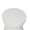 Armadale Side Table Terrazzo  Hourglass Shape Magnesia Stool Stone Style Top 40cm