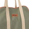 Firewood Bag Durable Canvas Leather Fire Wood Carrier Log Holder Tote