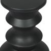 Baird Side Table Geometric Chess Shape Magnesia Stool Stone Style Top 31cm